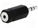 Adaptér  Jack 2,5mm zásuvka,Jack 3,5mm vidlice  stereo