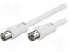 Kabel  75Ω  5m  stíněné konektory,stíněný, dvojnásobně  bílá