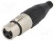 Zástrčka  XLR  zásuvka  PIN  3  přímý  na kabel  pájení  pocínovaný