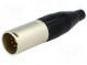 Zástrčka  XLR  vidlice  PIN  7  přímý  na kabel  pájení  stříbřený