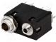 Zásuvka  Jack 3,5mm + Jack 6,35mm  zásuvka  stereo  přímý  THT
