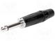 Zástrčka  Jack 6,35mm  vidlice  mono  přímý  na kabel  pájení