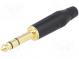 Zástrčka  Jack 6,35mm  vidlice  stereo  přímý  na kabel  pájení