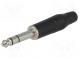 Zástrčka  Jack 6,35mm  vidlice  stereo  přímý  na kabel  pájení