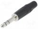 Zástrčka  Jack 6,35mm  vidlice  stereo  přímý  na kabel  pájení