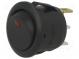 ROCKER  SPST  pol  2  OFF-ON  6A/250VAC  černá  LED 24VDC  kulatý