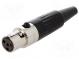 Zástrčka  XLR mini  zásuvka  PIN  4  na kabel  pájení  5A  0,5mm2