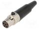 Zástrčka  XLR mini  zásuvka  PIN  5  na kabel  pájení  4A  0,5mm2
