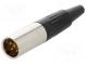 Zástrčka  XLR mini  vidlice  PIN  5  na kabel  pájení  4A  0,5mm2