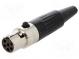 Zástrčka  XLR mini  zásuvka  PIN  6  na kabel  pájení  1,2A  0,38mm2