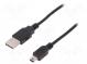Kabel  USB 2.0  USB A vidlice, USB B mini vidlice  niklovaný  1m