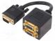 Kabel  D-Sub 15pin HD zásuvka x2,D-Sub 15pin HD vidlice  černá