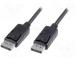 Cable  DisplayPort 1.1a  DisplayPort plug,both sides  2m  black