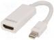 Adapter  HDMI socket,mini DisplayPort plug  0.15m  white