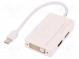 Adaptér  DisplayPort 1.1a  bilá  Vst  mini DisplayPort vidlice