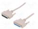 Kabel  D-Sub 25pin zásuvka,D-Sub 25pin vidlice  10m  béžová