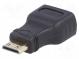 Adaptér  HDMI 1.4  HDMI zásuvka,mini HDMI vidlice  černá