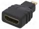 Adaptér  HDMI 1.4  HDMI zásuvka,micro HDMI zástrčka  černá