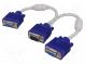 Kabel  D-Sub 15pin HD zásuvka x2,D-Sub 15pin HD vidlice  bílá