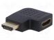Adaptér  HDMI 1.4  HDMI zásuvka 90°,HDMI vidlice  černá
