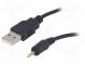 Kabel  USB A vidlice,DC 2,5/0,7 zástrčka  přímý  černá  0,8m