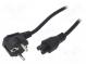Kabel  CEE 7/7 (E/F) úhlová vidlice,IEC C5 zásuvka  PVC  1,5m