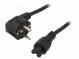 Kabel  CEE 7/7 (E/F) úhlová vidlice,IEC C5 zásuvka  PVC  1m