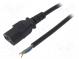 Kabel  IEC C13 zásuvka,vodiče  PVC  1,5m  černá  3G0,5mm2  10A