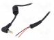 Kabel  vodiče,DC 5,5/1,7 zástrčka  úhlový  0,5mm2  černá  1,2m