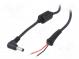 Kabel  vodiče,DC 4,8/1,7 zástrčka  přímý  0,5mm2  černá  1,2m