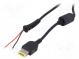 Kabel  vodiče,Slim Tip  přímý  0,5mm2  černá  1,2m