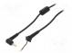 Kabel  vodiče,DC 4,0/1,7 zástrčka  úhlový  0,5mm2  černá  1,2m