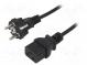 Kabel  CEE 7/7 (E/F) vidlice,IEC C19 zásuvka  PVC  1,8m  černá