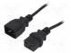 Kabel  IEC C19 zásuvka,IEC C20 vidlice  PVC  1,8m  černá  3G1mm2