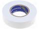 Páska  elektroizolační  W  19mm  L  18m  Thk  0,18mm  bilá  fólie PVC