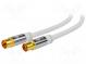 Kabel  75Ω  1m  bílá  Materiál vnější izol  PVC