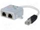 Rozbočovač  Kat  5  stíněný  RJ45 zásuvka x2,RJ45 vidlice