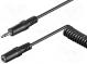 Kabel  Jack 3,5mm zásuvka,Jack 3,5mm vidlice  5m  černá  PVC