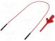 Měřicí hrot s háčkem  klešťový  2A  60VDC  červená  0,64mm