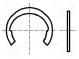 Pojistný kroužek  pružná ocel  Pr.hřídele  12mm  BN  831  Thk  1mm