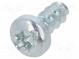 Vrut  pro plasty  2,5x6  Hlava  válcová  plochá,Torx®  0,8mm,TX08