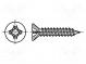 Vrut  3,5x38  Hlava  kuželová  Phillips  PH2  ocel  zinek  ISO  7050