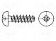 Vrut  pro plasty  3x25  Hlava  válcová  Pozidriv  PZ1  ocel  zinek