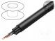 Vodič  reproduktorový  4x(2x0,21mm2)  lanko  Cu  černá  PVC  9,5mm