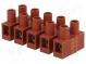 Svorkovnice  šroubová svorka  4mm2  400V  póly  5  svorky  10  hnědá