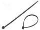 Cable tie  L  100mm  W  2.5mm  polyamide  80N  black  Ømax  20.5mm