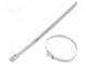 Cable tie  L  125mm  W  4.6mm  stainless steel AISI 304  890N