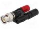 Adaptér  60VDC  BNC vidlice, banánek 4mm zásuvka x2