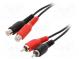 Kabel  RCA zásuvka x2,RCA vidlice x2  1,5m  černá