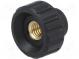 Nastavovací kolečko  Ø  20mm  Vnit.závit  M6  12mm  H  16mm